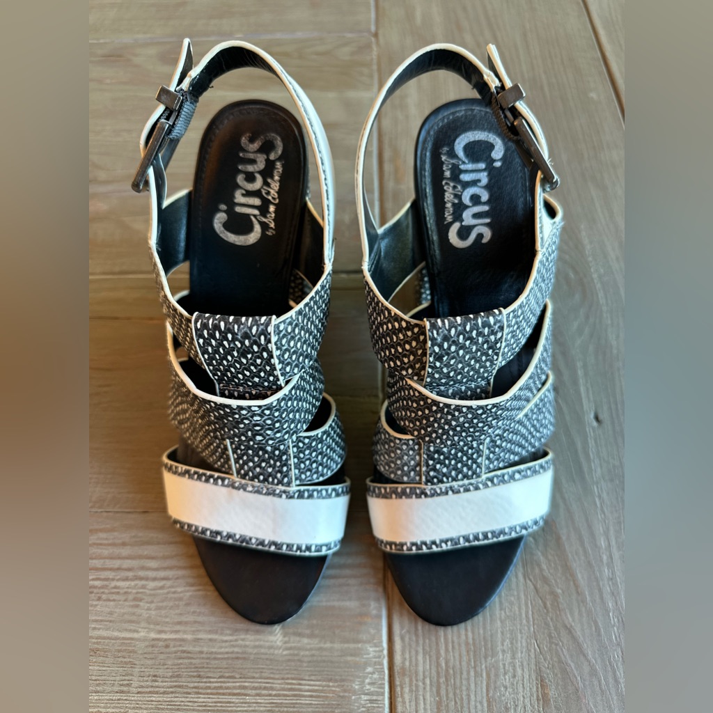 Circus By Sam Edelman Black And White Block Heels Size 8.5